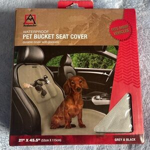 Avalanche Gray & Black Waterproof Pet Seat Cover